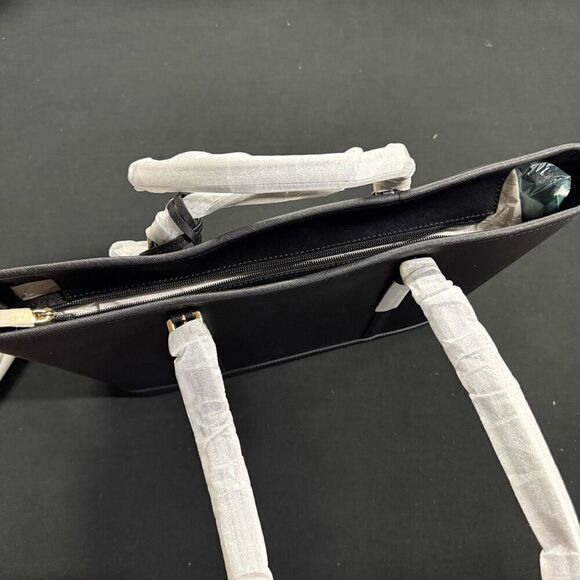 New Michael Kors Black Jet Set Travel Large Saffiano Leather Tote Bag - Picture 7 of 9